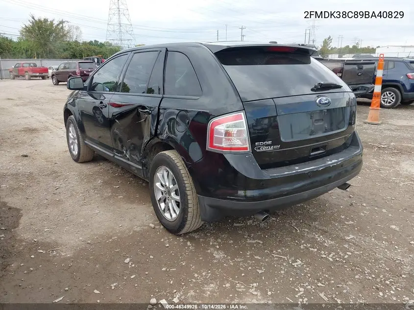 2009 FORD EDGE VIN 2FMDK38C89BA40829 — фото 3