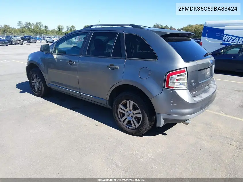 2009 FORD EDGE VIN 2FMDK36C69BA83424 — фото 3
