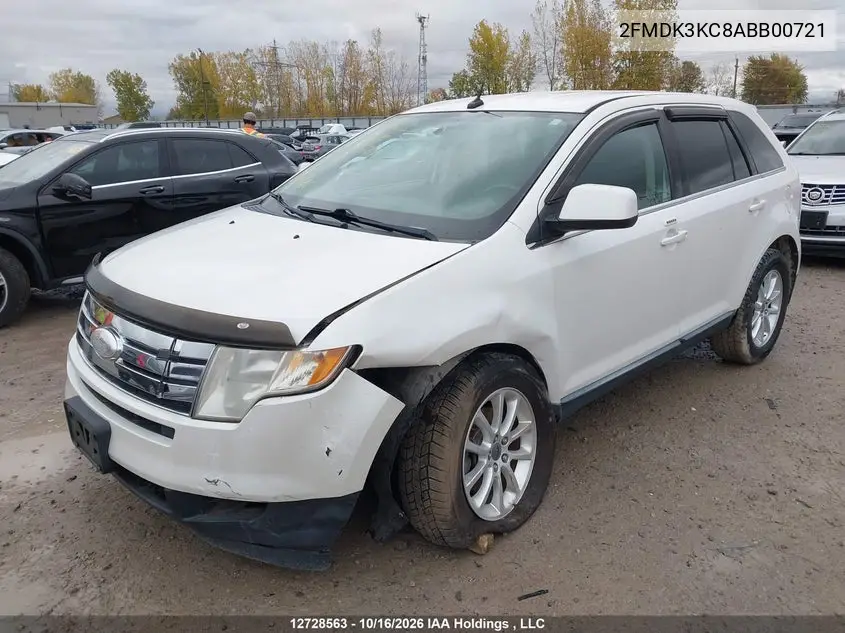 2010 FORD EDGE VIN 2FMDK3KC8ABB00721 — фото 2