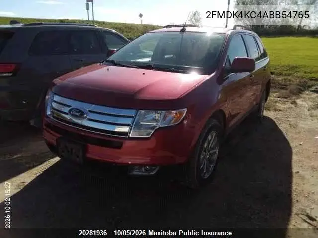2010 FORD EDGE VIN 2FMDK4KC4ABB54765 — фото 2