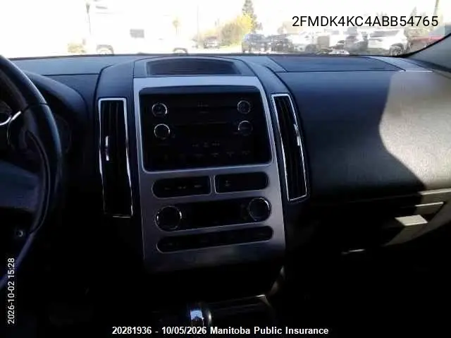 2010 FORD EDGE VIN 2FMDK4KC4ABB54765 — фото 5
