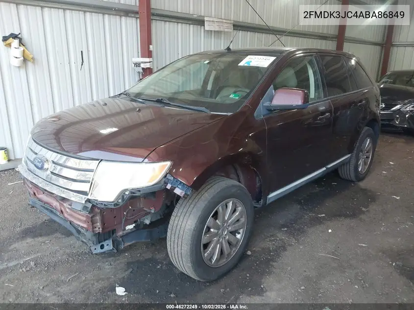 2010 FORD EDGE VIN 2FMDK3JC4ABA86849 — фото 2