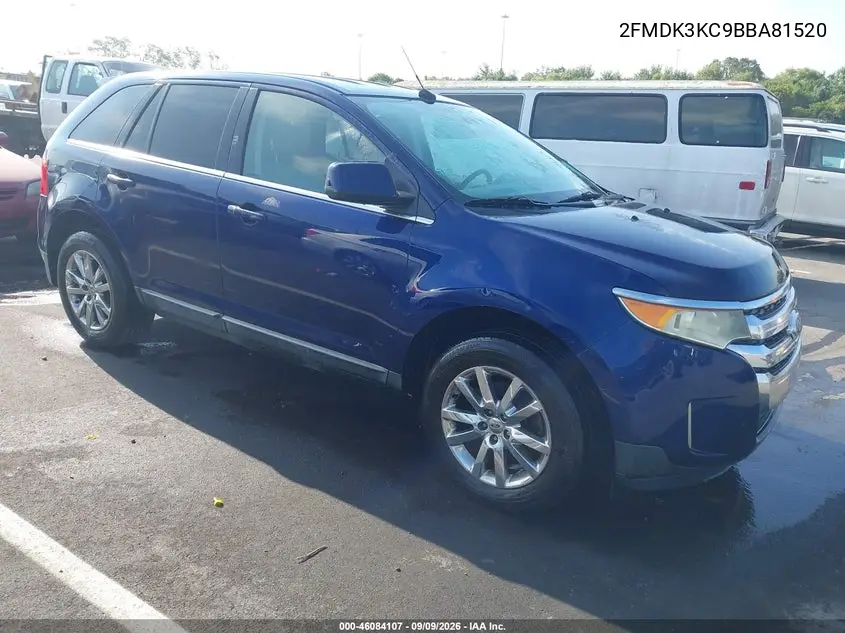 FORD EDGE 2011, VIN 2FMDK3KC9BBA81520