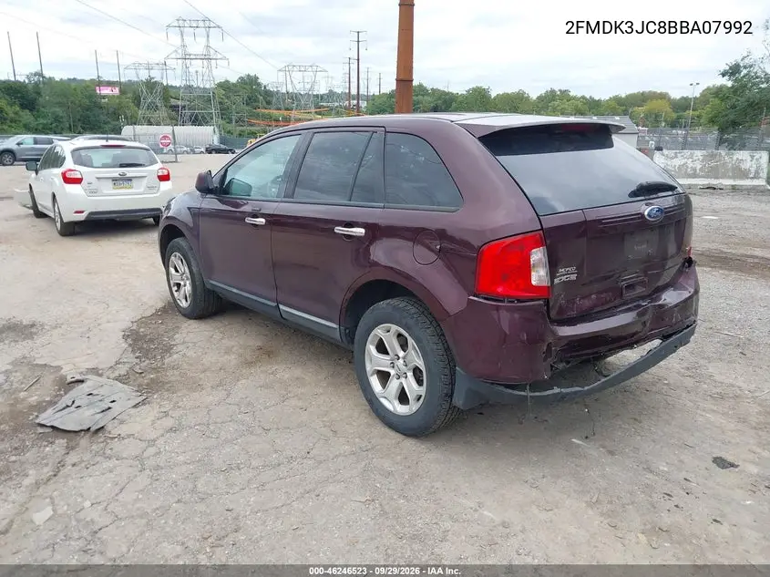 2011 FORD EDGE VIN 2FMDK3JC8BBA07992 — фото 3