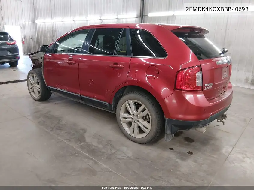 2011 FORD EDGE VIN 2FMDK4KCXBBB40693 — фото 3