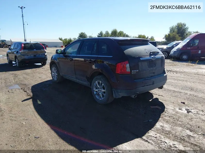 FORD EDGE 2011, VIN 2FMDK3KC6BBA62116