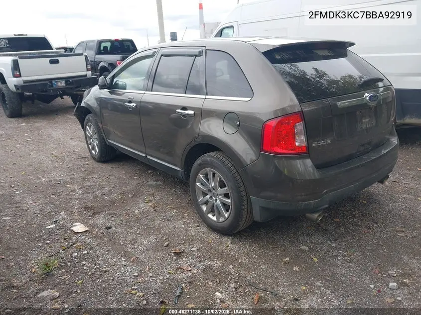 2011 FORD EDGE VIN 2FMDK3KC7BBA92919 — фото 3