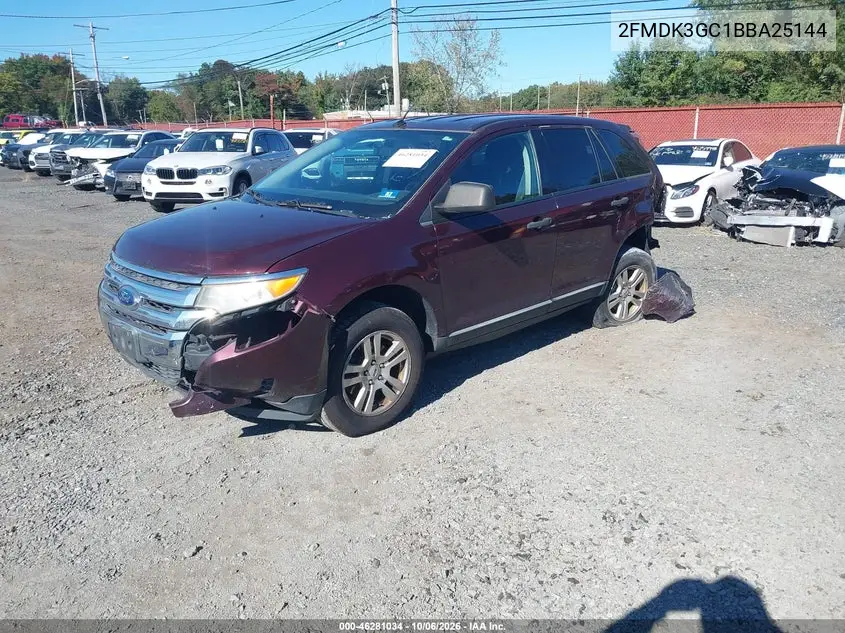 2011 FORD EDGE VIN 2FMDK3GC1BBA25144 — фото 2