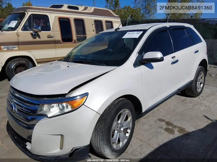 2011 FORD EDGE VIN 2FMDK3JC6BBA91360 — фото 2