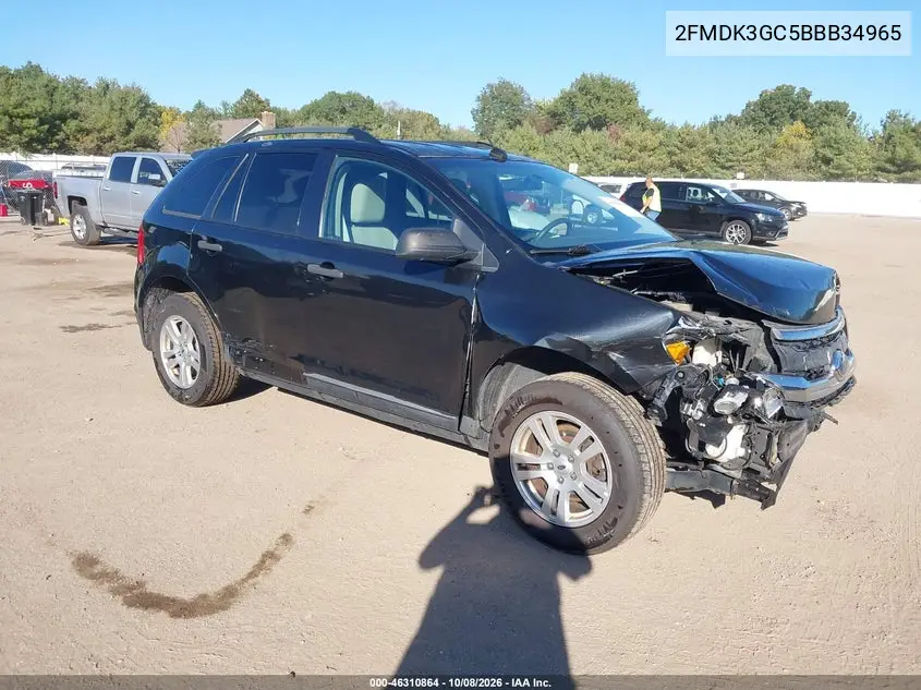 FORD EDGE 2011, VIN 2FMDK3GC5BBB34965