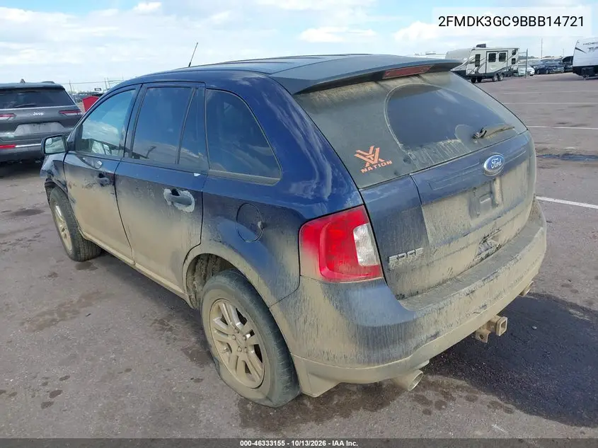 2011 FORD EDGE VIN 2FMDK3GC9BBB14721 — фото 3