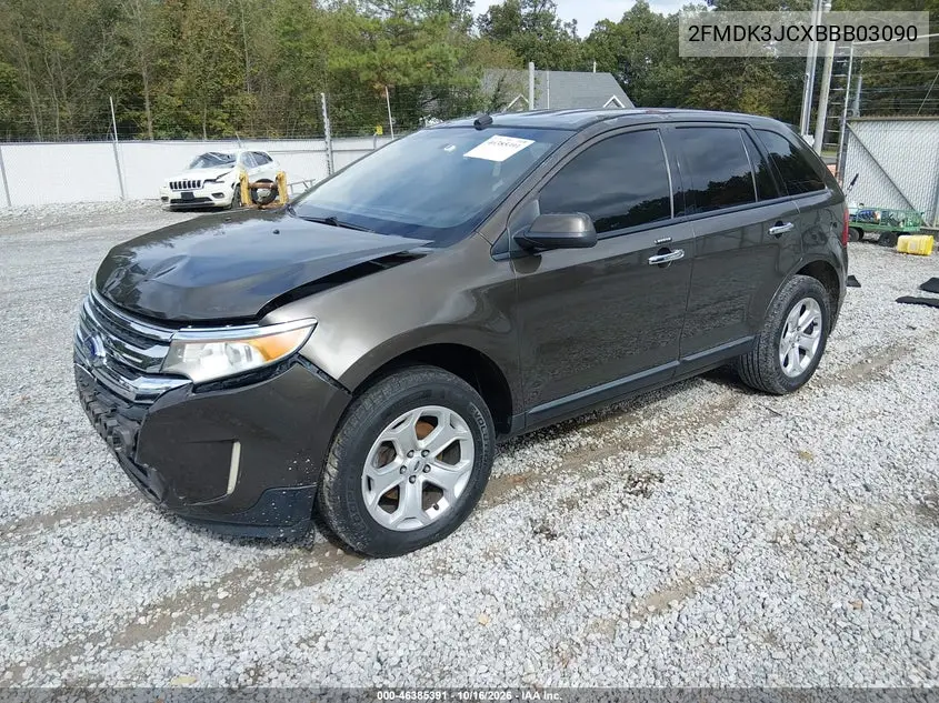 2011 FORD EDGE VIN 2FMDK3JCXBBB03090 — фото 2