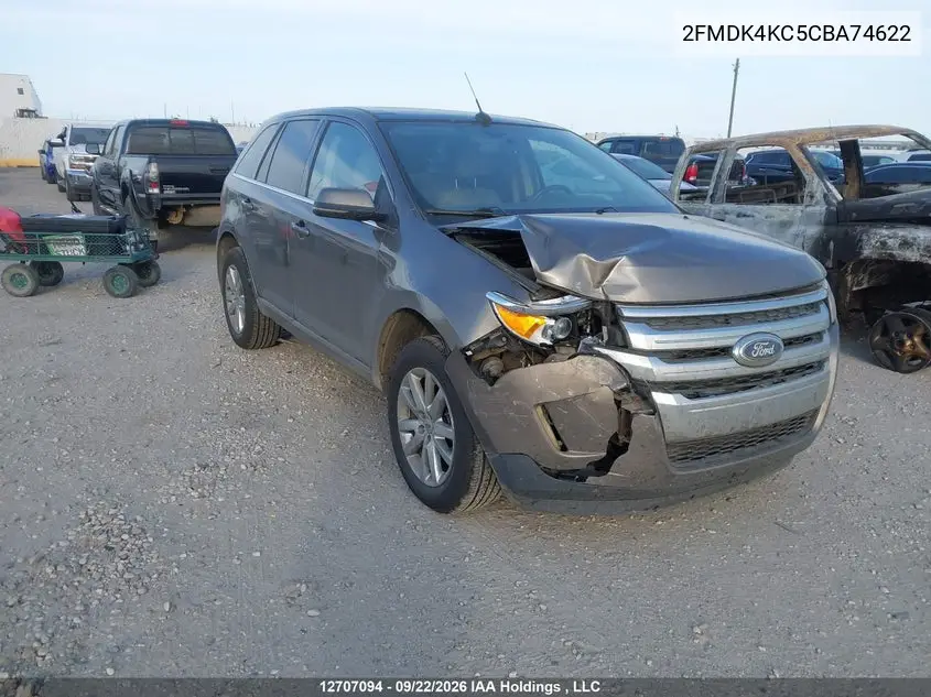 FORD EDGE 2012, VIN 2FMDK4KC5CBA74622
