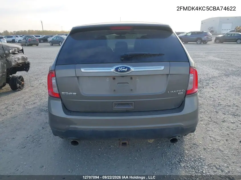 2012 FORD EDGE VIN 2FMDK4KC5CBA74622 — фото 16