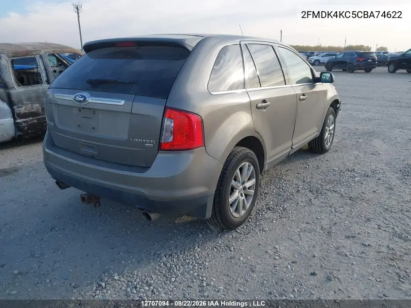 2012 FORD EDGE VIN 2FMDK4KC5CBA74622 — фото 4