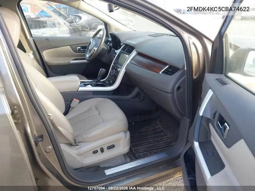 2012 FORD EDGE VIN 2FMDK4KC5CBA74622 — фото 5