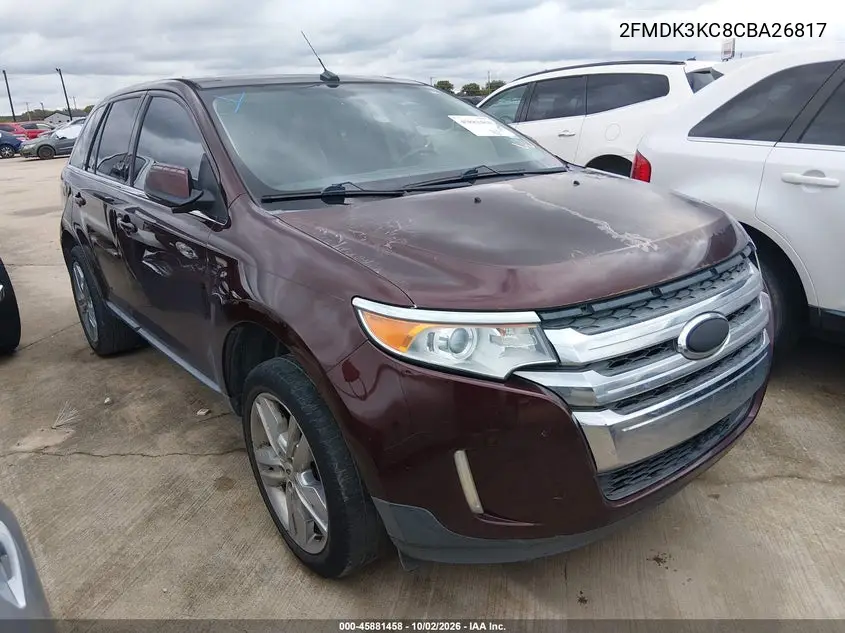 FORD EDGE 2012, VIN 2FMDK3KC8CBA26817