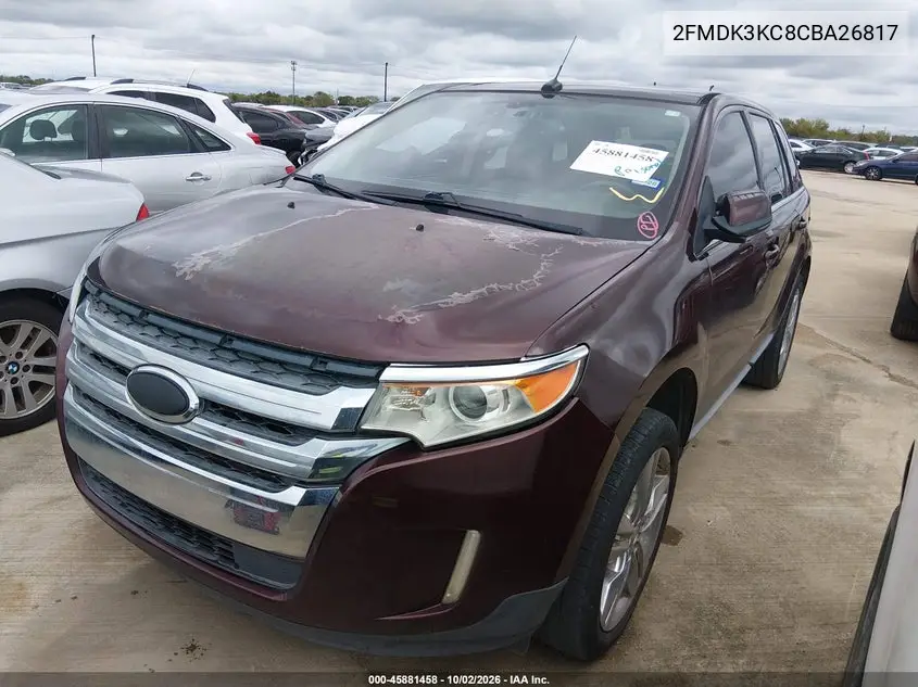 2012 FORD EDGE VIN 2FMDK3KC8CBA26817 — фото 2