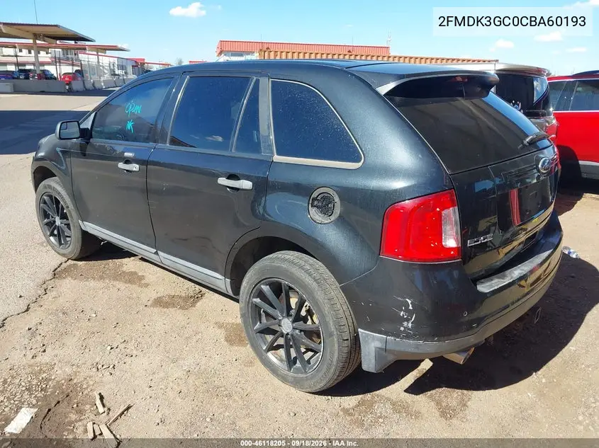 2012 FORD EDGE VIN 2FMDK3GC0CBA60193 — фото 3
