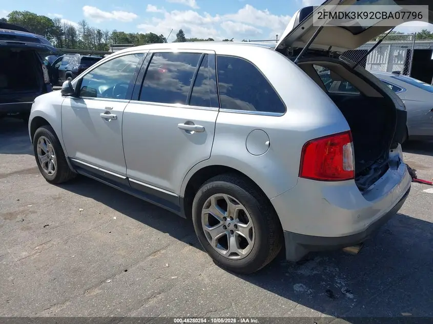2012 FORD EDGE VIN 2FMDK3K92CBA07796 — фото 3