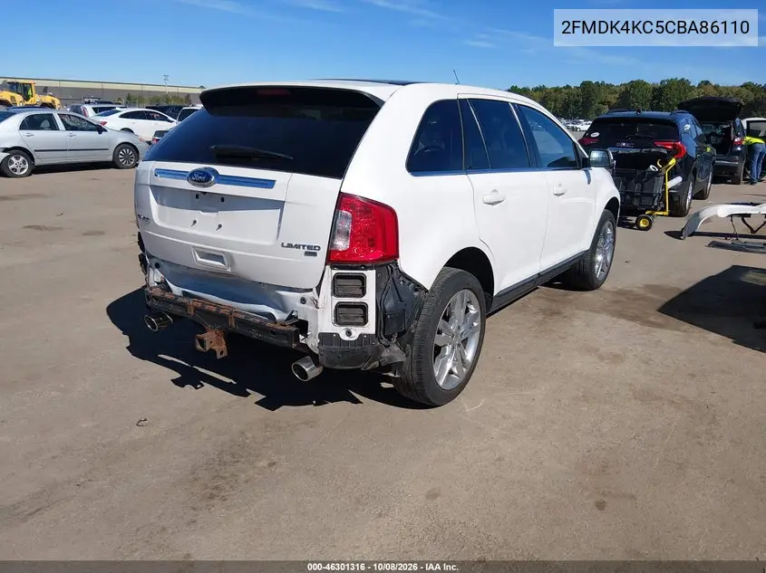 2012 FORD EDGE VIN 2FMDK4KC5CBA86110 — фото 4