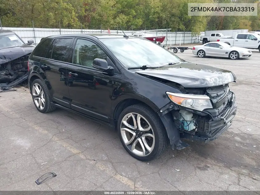 FORD EDGE 2012, VIN 2FMDK4AK7CBA33319