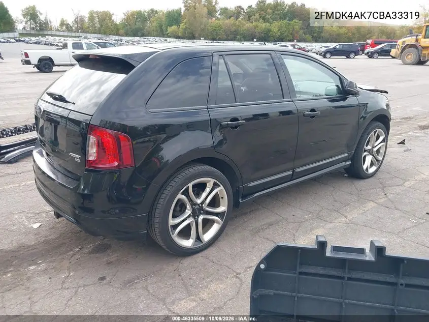 2012 FORD EDGE VIN 2FMDK4AK7CBA33319 — фото 4