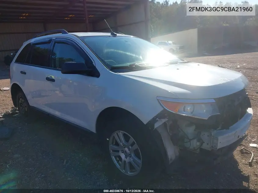 FORD EDGE 2012, VIN 2FMDK3GC9CBA21960