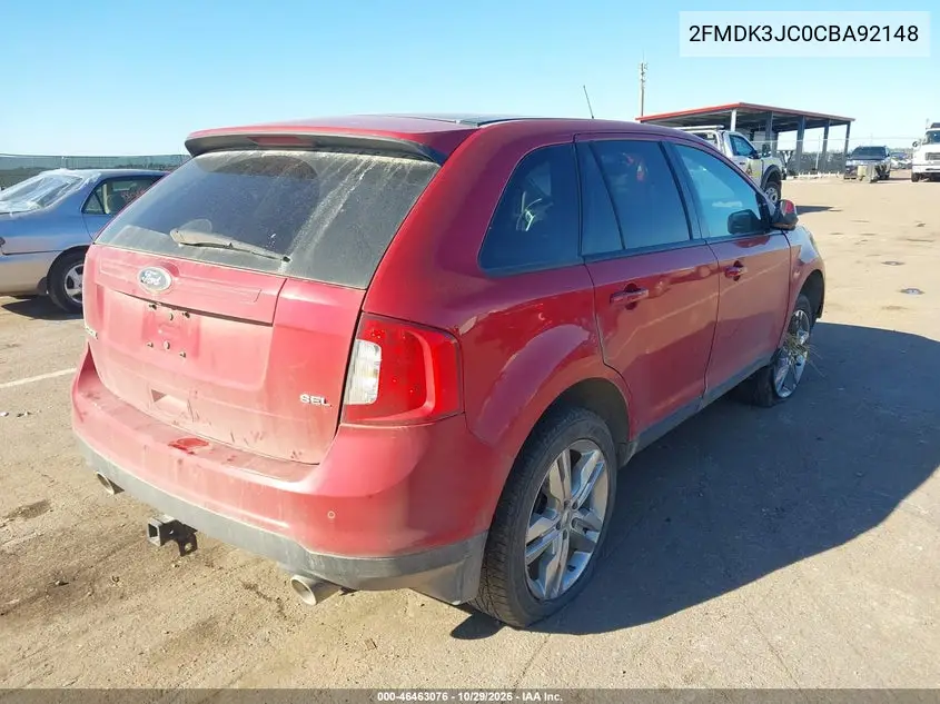 2012 FORD EDGE VIN 2FMDK3JC0CBA92148 — фото 4