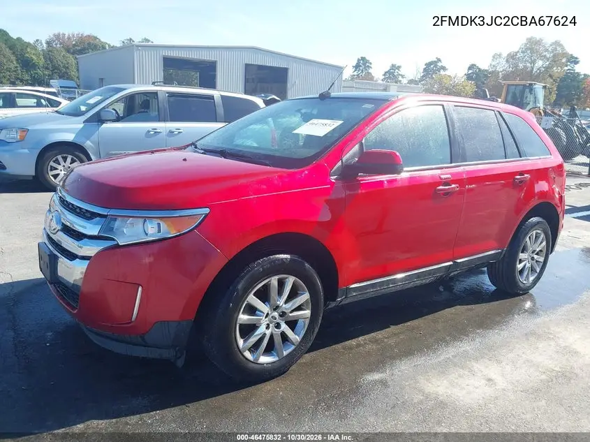 2012 FORD EDGE VIN 2FMDK3JC2CBA67624 — фото 2