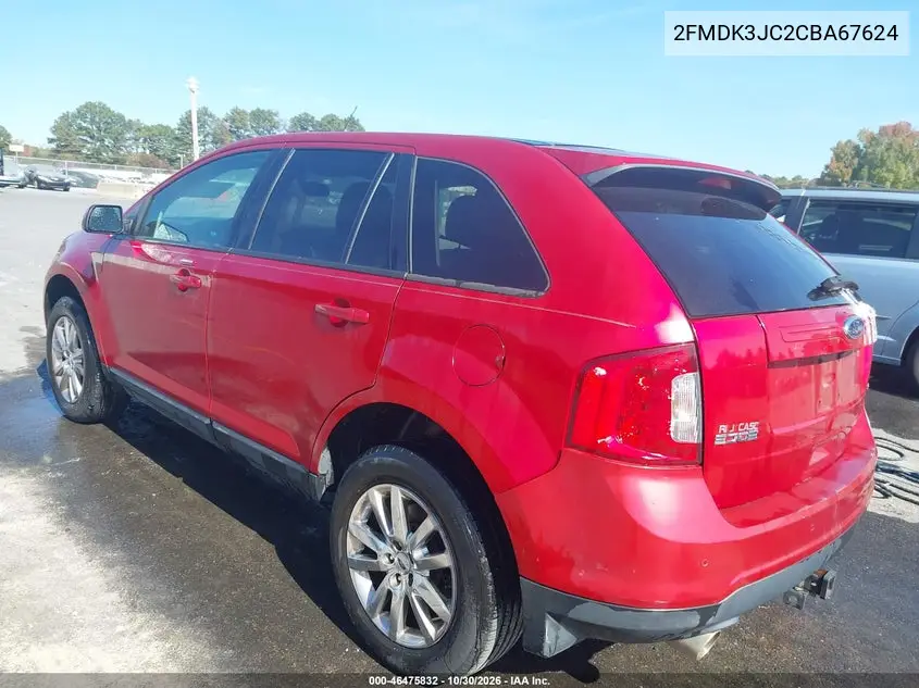 2012 FORD EDGE VIN 2FMDK3JC2CBA67624 — фото 3