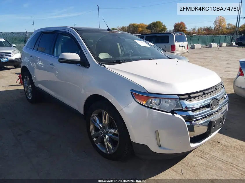 FORD EDGE 2012, VIN 2FMDK4KC1CBA74780