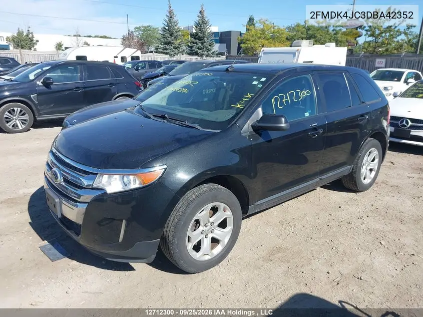 2013 FORD EDGE VIN 2FMDK4JC3DBA42352 — фото 2