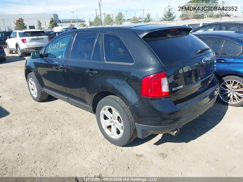 2013 FORD EDGE VIN 2FMDK4JC3DBA42352 — фото 3