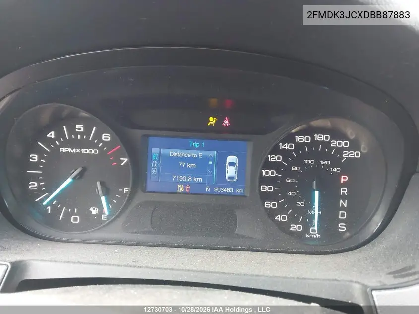 2013 FORD EDGE VIN 2FMDK3JCXDBB87883 — фото 7