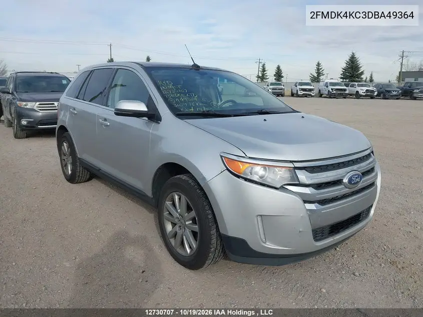 FORD EDGE 2013, VIN 2FMDK4KC3DBA49364