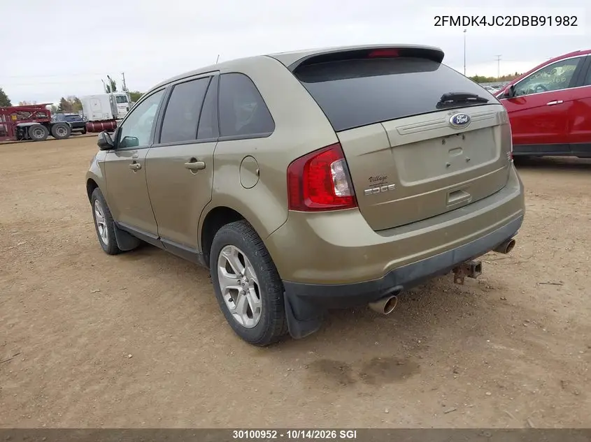 2013 FORD EDGE VIN 2FMDK4JC2DBB91982 — фото 3