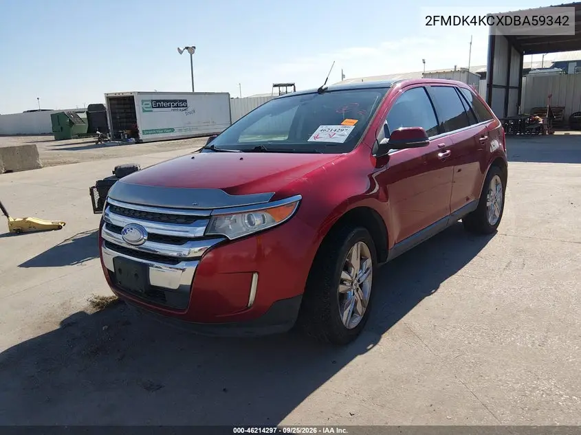 2013 FORD EDGE VIN 2FMDK4KCXDBA59342 — фото 2