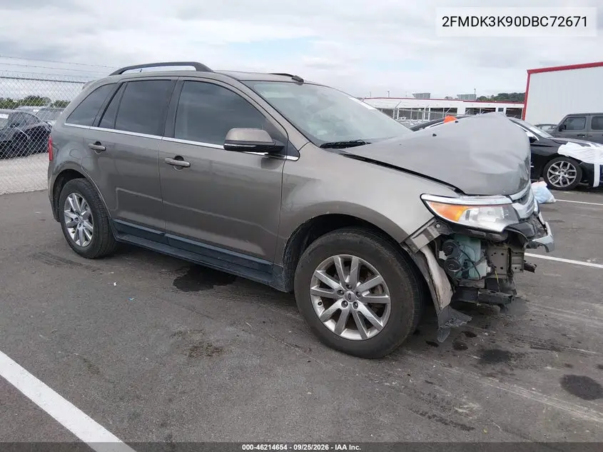 FORD EDGE 2013, VIN 2FMDK3K90DBC72671