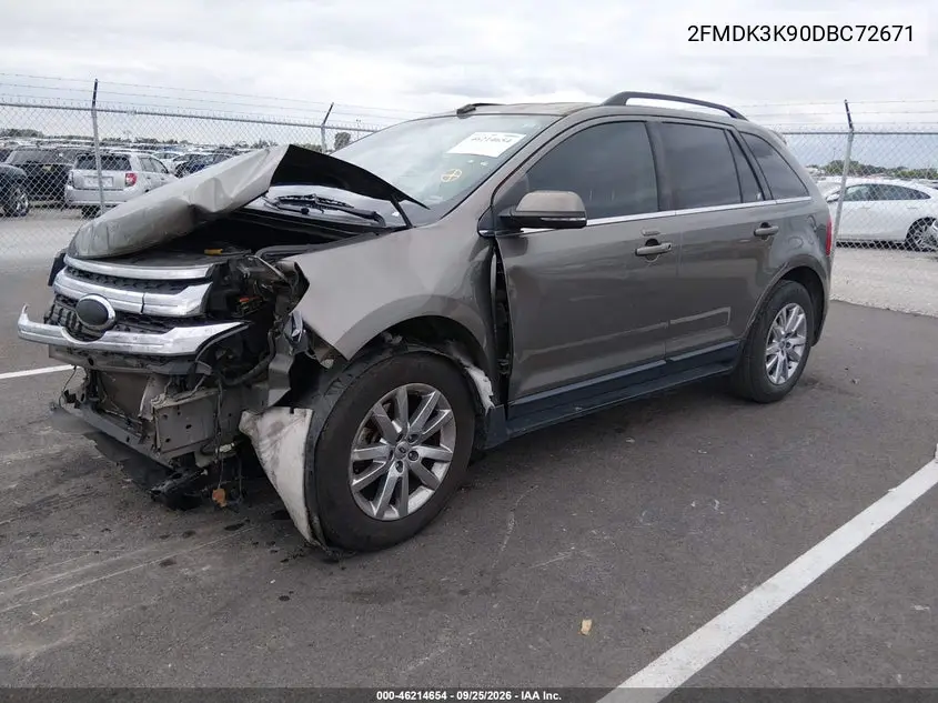 2013 FORD EDGE VIN 2FMDK3K90DBC72671 — фото 2