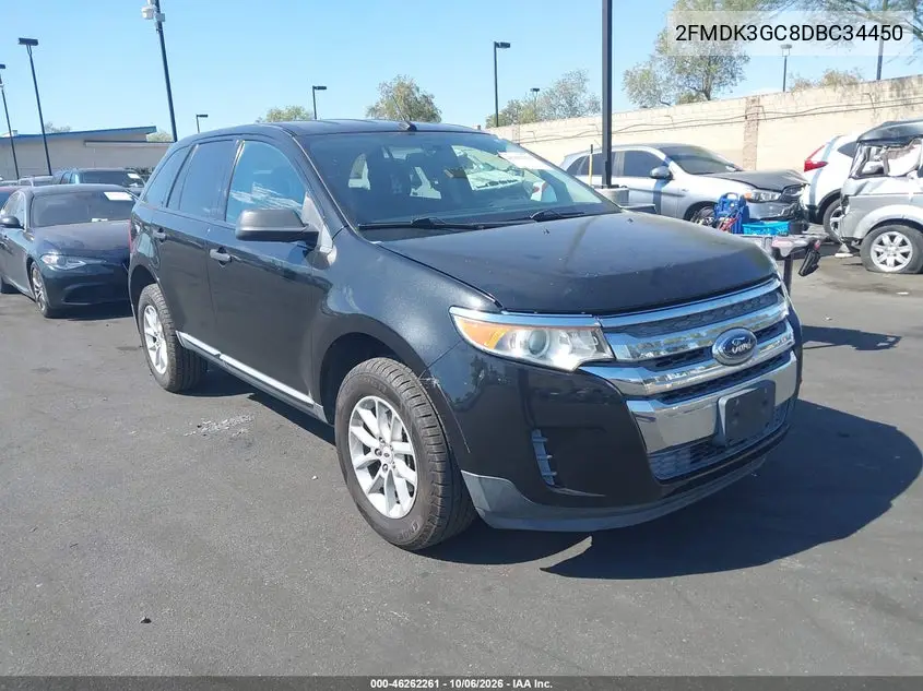 FORD EDGE 2013, VIN 2FMDK3GC8DBC34450