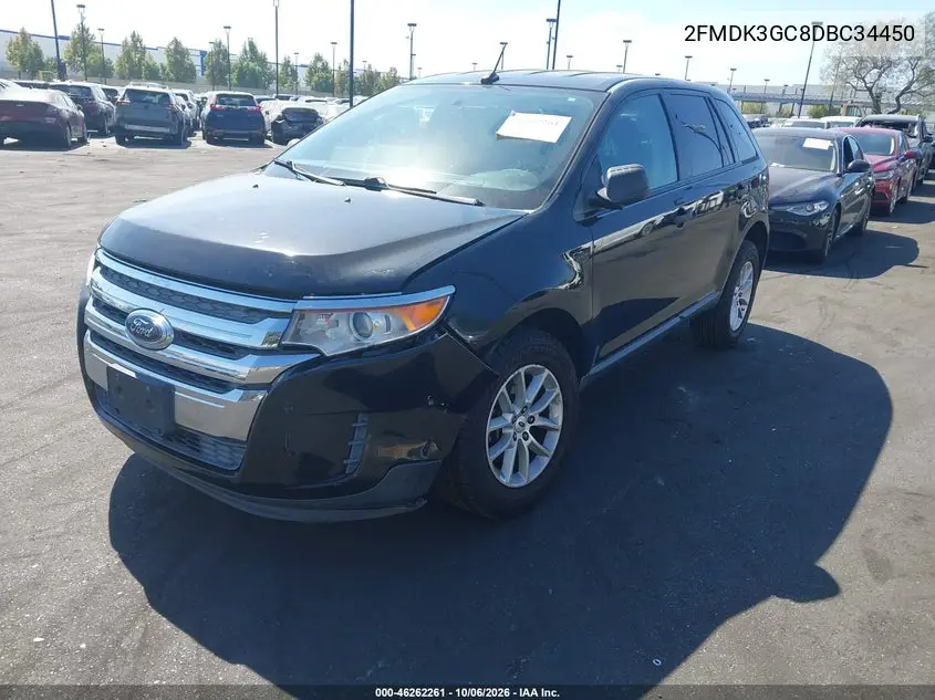 2013 FORD EDGE VIN 2FMDK3GC8DBC34450 — фото 2