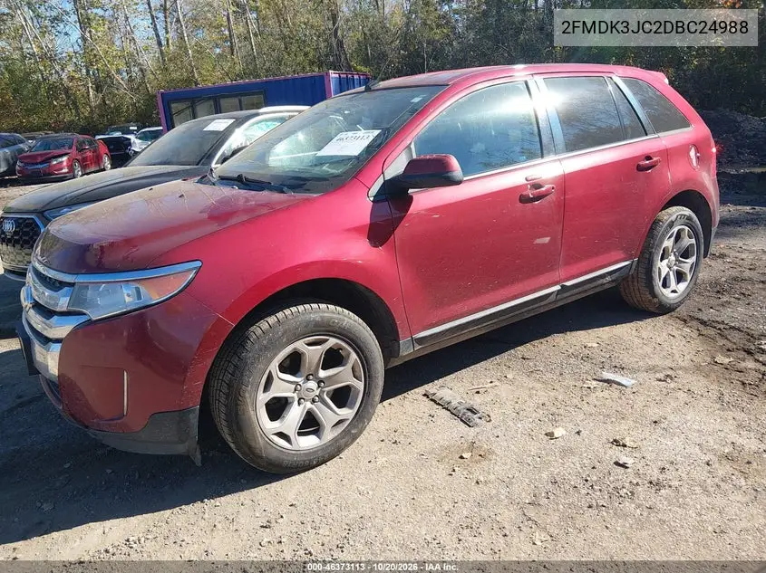 2013 FORD EDGE VIN 2FMDK3JC2DBC24988 — фото 2