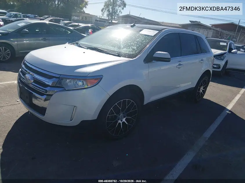 2013 FORD EDGE VIN 2FMDK3KCXDBA47346 — фото 2