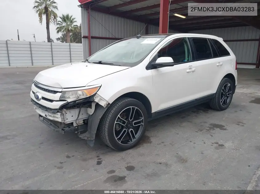 2013 FORD EDGE VIN 2FMDK3JCXDBA03283 — фото 2