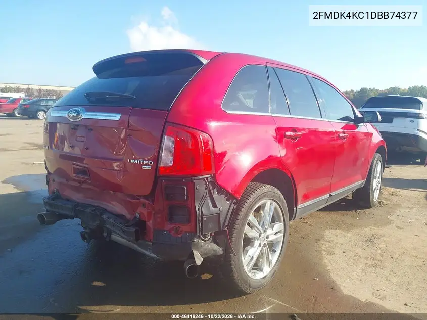 2013 FORD EDGE VIN 2FMDK4KC1DBB74377 — фото 4
