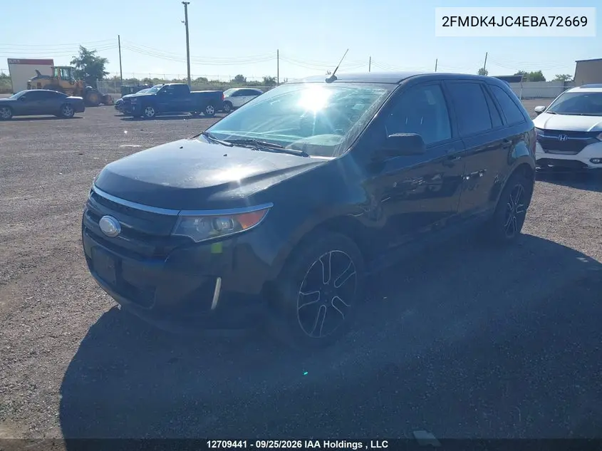 2014 FORD EDGE VIN 2FMDK4JC4EBA72669 — фото 2