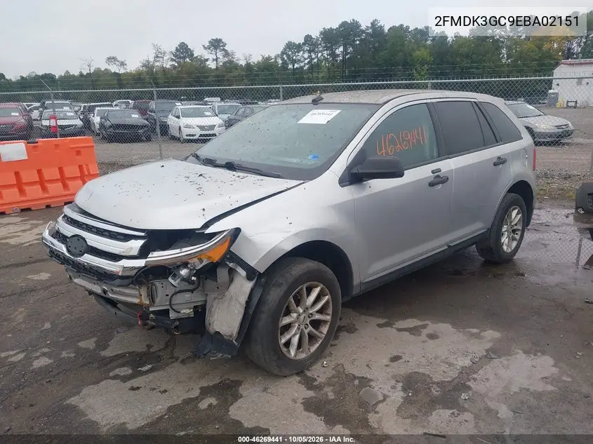 2014 FORD EDGE VIN 2FMDK3GC9EBA02151 — фото 2