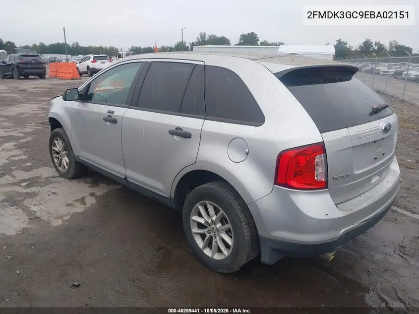 2014 FORD EDGE VIN 2FMDK3GC9EBA02151 — фото 3