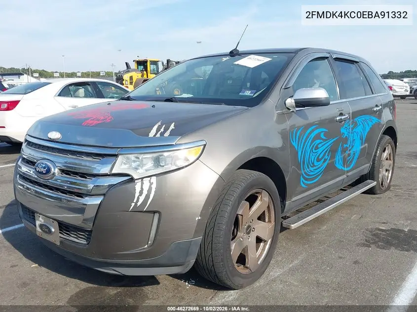 2014 FORD EDGE VIN 2FMDK4KC0EBA91332 — фото 2